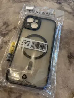 iPhone14用 マグネット式 クリアケース ブラックのサムネイル