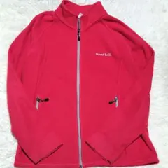 【匿名配送】モンベル　mont-bell　フリースロゴジャケット　ピンク　150