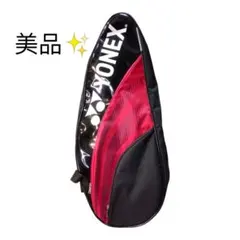 【美品】YONEX テニス ラケットバッグ 黒/赤 6本収納可能 値下げ不可
