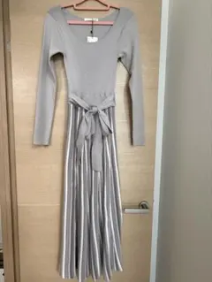 ROYAL PARTY☆ストライプロングニットワンピース☆新品タグ付き