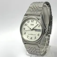 稼働品 SEIKO 腕時計 セイコー アルバ カレンダー クォーツ式 ビンテージ
