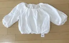 ビームス　ふんわりトップス　ストライプ　白ふんわりトップス　新品　BEAMSのサムネイル