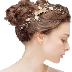 ☆限定値下げ☆ヘッドドレス　ヘッドパーツ　ウェディング　ゴールド