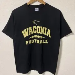 10s US古着 フットボールチーム 黒Tシャツ Mサイズ