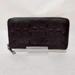 ブラックレザー 長財布 エンボス加工 ✨いいね割✨