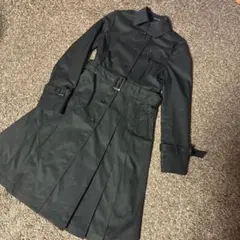 コムサデモード ブラックトレンチコート ウエストベルト付き サイズL