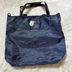 ディズニー くまのプーさん トートバッグ エコバッグ 紺　ネイビー　サブバッグ