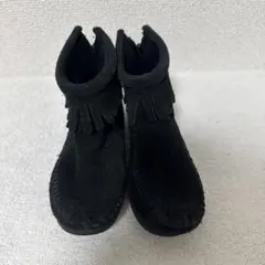 MINNETONKA ブラックスエードブーツ 10 16cmのサムネイル
