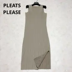 廃盤✨美品 PLEATS PLEASE ロングワンピース スリット 着丈122 - メルカリ