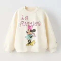 【新品未使用】ZARAキッズ ミニーマウス　スウェットシャツ 104