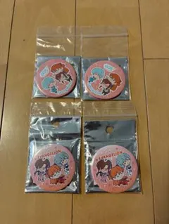 エヴァンゲリオン ミルクスタンド 缶バッジ 3点セット アスカ レイ