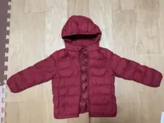 赤色 ダウンコート 120サイズ　ユニクロ