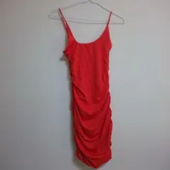 oh Polly 赤 ドレープキャミワンピース UK4