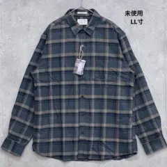 【未使用】GLOVE HOUSE 長袖ネルシャツ グリーン ベージュ チェック