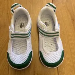 IFME 17㎝　上履き ホワイト/グリーン