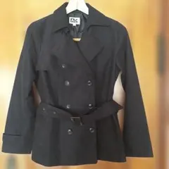 ALPHA CUBIC ブラック コート ベルト付き