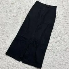 【c7543】PAGEBOY ロングスカート　ブラック　デニム