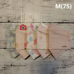 ゴム追加　AI様専用【M】(75)女の子柄【ハンドメイド立体マスク】5枚セット