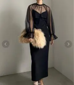 Ameri CUP IN CAMI DRESS ブラック
