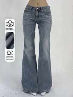 shein DAZY デニムフレアパンツ ジーンズパンツ カジュアル