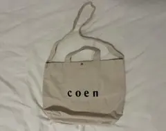 coen ベージュ ショルダーバッグ