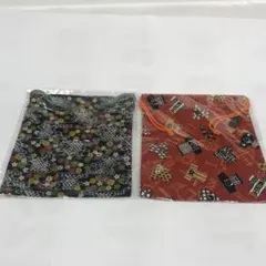 花柄と和柄の巾着袋2点セット
