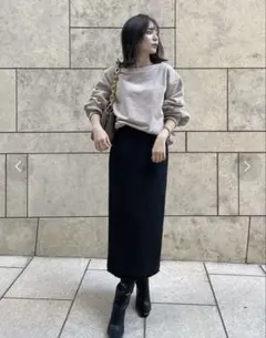 美品】Adam et Rope' アダムエロペ ペプラムスカート ブラック38