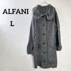 お値下げ交渉歓迎◎ ALFANI 【L】 グレー カーディガン シンプル 秋冬