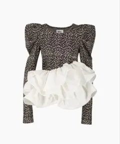 トップス bibiy EFFIE PEPURAMU LEOPARD TOP 新品未使用】Bibiy. EFFIE PEPURAMU LEOPARD TOP - メルカリ