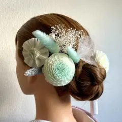 成人式髪飾り　ヘアアクセサリー　振袖　卒業式袴　和装　着物　ドライフラワー　B1