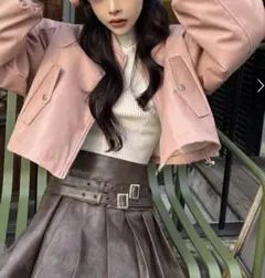 《GRL》完売品！ショート丈レザージャケット[ask103]