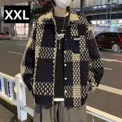 パッチワーク ジャケット モード系 チェック柄 アウター メンズ ストリート系