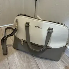 FURLA トートバッグ ホワイト/グレー