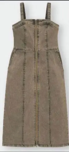 GU デニムフロントジップワンピース　Mサイズ