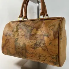 プリマクラッセ 世界地図柄 ハンドバッグ ミニボストン ヴィンテージ