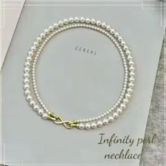 パール 2連 ネックレス フォーマル 卒業 入学 結婚式 冠婚葬祭　ゴールド