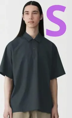布帛　ふはく　無印良品 風を通す半袖ポロシャツ S ダークネイビー　ALLPETのサムネイル