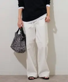 ジャーナルスタンダード ワイドベイカーパンツ ホワイト