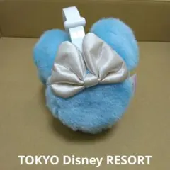 ディズニー　ミニー　イヤーマフ　りぼん　パール　水色　耳当て　耳あて