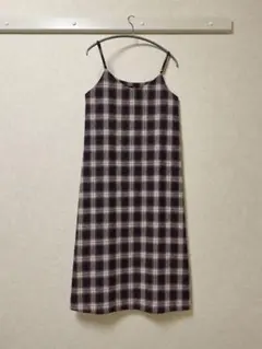 チェック柄キャミワンピース フリーサイズ