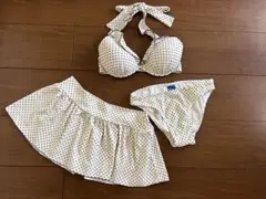 三愛水着　ビキニ　ドット　水玉　7S 白　アイボリーのサムネイル