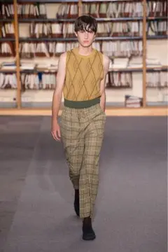 ☆25SS Dries Van Noten グレー リネン ストレートパンツ - メルカリ