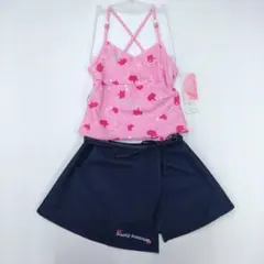 新品タグ付き　140センチ　ピンク　ムーンショット　セパレート水着　3点セット