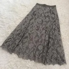 JUSGLITTY 華奢レースフレアスカート　ジャスグリッティー　Mのサムネイル
