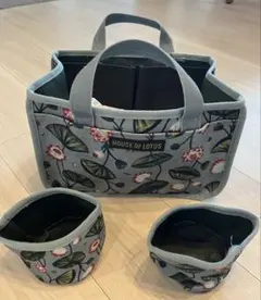 HOUSE OF LOTUS インテリアトートバック　小物入れ付き