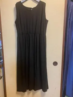 ノースリーブロングワンピース 3L 黒