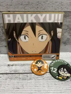 ハイキュー山口忠 色紙&バッジセット