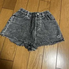 グレー デニムショートパンツ