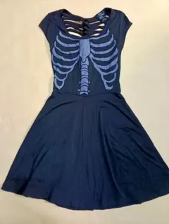 hottopic 骨プリント ワンピース y2k ハロウィン