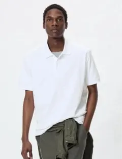 UNIQLOドライカノコポロシャツ 00ホワイトXLサイズ